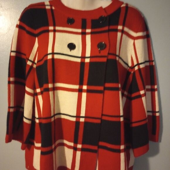 Hampshire studio acrylic bell sleeve cape style sweater - Picture 6 of 10